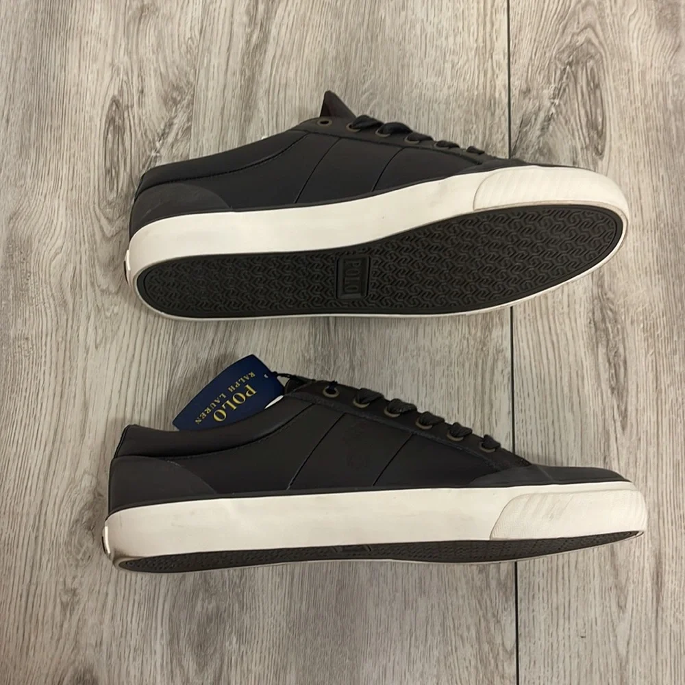 Polo Ralph Lauren Men’s size 10 Dark Brown shoes NWT - Picture 2 of 7